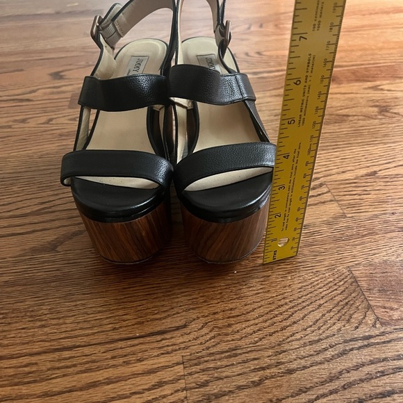 Jimmy Choo London Nazli Black Leather Wedge Sandals
Size: 38.5 (US 8) - Picture 10 of 10